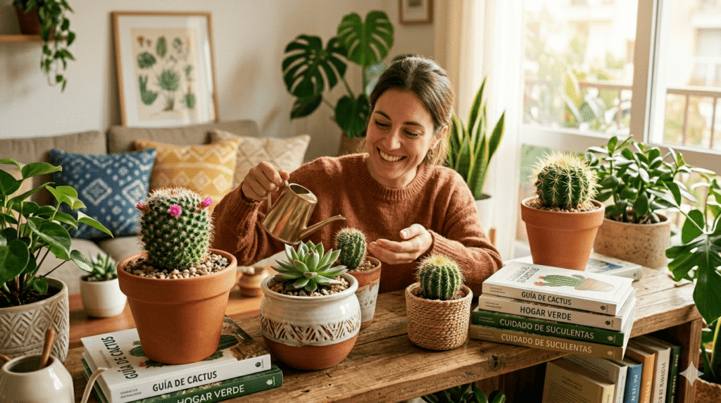 Cactus felices en tu sala: mini guía para cuidarlos como un experto